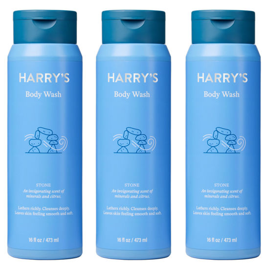 Picture of Harry's Men's Body Wash Shower Gel - Stone, 16 Fl Oz (Pack of 3)