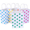 Picture of 24 Pieces Kraft Paper Party Favor Bags with Handle Assorted Colors (Star)