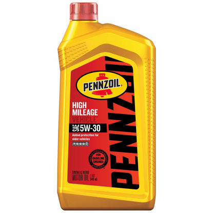 Picture of Pennzoil High Mileage Synthetic Blend 5W-30 Motor Oil for Vehicles Over 75K Miles (1-Quart, Single-Pack)