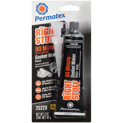 Picture of Permatex 25228 The Right Stuff 90 Minute Black Gasket Maker, 3 oz, 1 Count (Pack of 1)