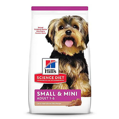 Picture of Hill's Science Diet Dry Dog Food, Adult, Small Paws for Small Breed Dogs, Lamb Meal & Brown Rice, 4.5 lb. Bag