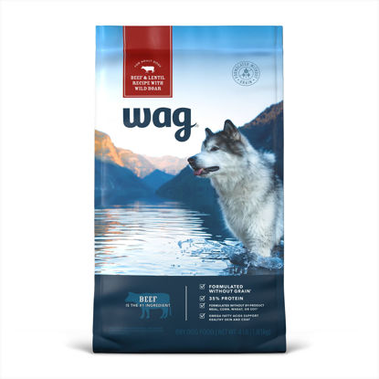 Picture of Amazon Brand - Wag Dry Dog Food Beef & Lentil Recipe with Wild Boar (4 lb. Bag)