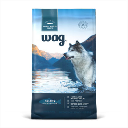 Picture of Amazon Brand - Wag Dry Dog Food Salmon & Lentil Recipe, 4 lb. Bag