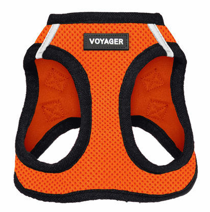 Picture of Voyager Step-in Air Dog Harness - All Weather Mesh Step in Vest Harness for Small and Medium Dogs by Best Pet Supplies - Harness (Orange/Black Trim), XX-Small