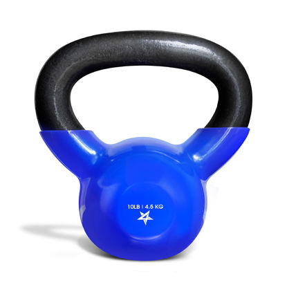 Picture of Yes4All Vinyl Coated Kettlebell Weights Set - Great for Full Body Workout and Strength Training - Vinyl Kettlebell 10 lbs