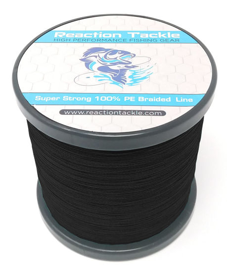 Reaction Tackle Braided Fishing Line NO Fade Black 65LB 300yd