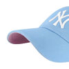 Picture of '47 New York Yankees Ballpark Clean Up Dad Hat Baseball Cap - Columbia Blue Columbia Blue, White, Pink One Size