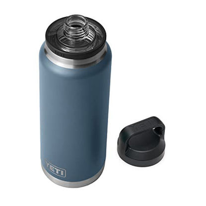 Picture of YETI Rambler 36 oz Bottle, Vacuum Insulated, Stainless Steel with Chug Cap, Nordic Blue