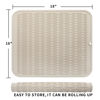 Picture of MicoYang Silicone Dish Drying Mat for Multiple Usage,Easy clean,Eco-friendly,Heat-resistant Silicone Mat for Kitchen Counter or Sink,Refrigerator or Drawer Liner Tapioca XL 18 inches x 16 inches