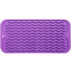 Picture of MicoYang Silicone Dish Drying Mat for Multiple Usage,Easy clean,Eco-friendly,Heat-resistant Silicone Mat for Kitchen Counter,Sink,Bar,Bottle,or Cup Purple S 12 inches x 6 inches