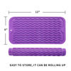 Picture of MicoYang Silicone Dish Drying Mat for Multiple Usage,Easy clean,Eco-friendly,Heat-resistant Silicone Mat for Kitchen Counter,Sink,Bar,Bottle,or Cup Purple S 12 inches x 6 inches