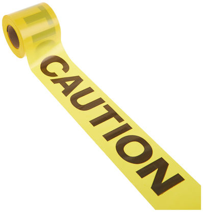 Picture of IRWIN Tools STRAIT-LINE 66200 Barrier Tape Roll, CAUTION, 3-inch by 300-foot (66200)