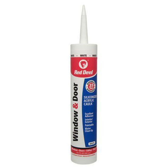Picture of Red Devil 0846 Window & Door Siliconized Acrylic Caulk, 10.1 oz, White