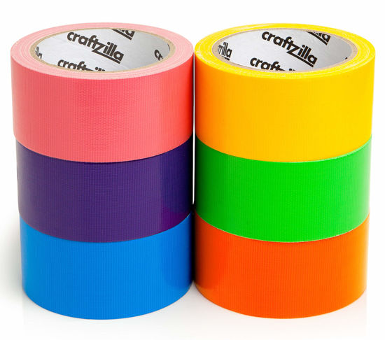 GetUSCart- Craftzilla Rainbow Colored Duct Tape - 6 Bright Duct Tape Colors  - 15 Yards x 2 Inch - Waterproof Duct Tape - Colored Duct Tape Multipack  for Arts - Heavy Duty Duct Tape - Color Duct Tape Rolls