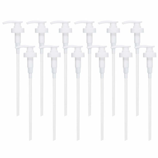 Picture of Gallon Pump Dispenser, Fits Most 1 Gallon Jugs and Containers 38/400 Snow Cone Syrup Pump Lid Top Replacement for Sanitizer, Lotion, Shampoo, Conditioner (12 Pack)