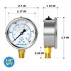Picture of MEANLIN MEASURE 0~200Psi Stainless Steel 1/4" NPT 2.5" FACE DIAL Liquid Filled Pressure Gauge WOG Water Oil Gas Lower Mount
