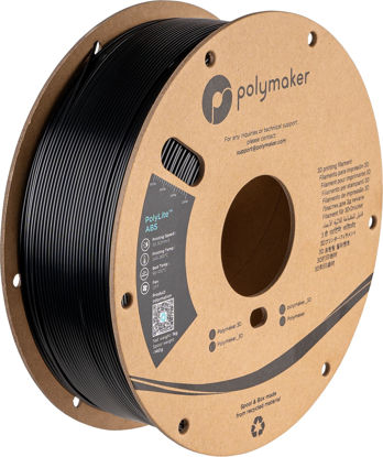 Picture of Polymaker ABS Filament 1.75mm Black, ABS 3D Printer Filament 1.75mm Heat Resistant 1kg - PolyLite ABS 3D Printing Filament 1.75mm, Strong & Durable, Dimensional Accuracy +/- 0.03mm