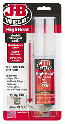 Picture of J-B Weld High Heat Epoxy Syringe, Dark Grey