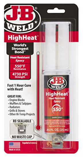 Picture of J-B Weld High Heat Epoxy Syringe, Dark Grey