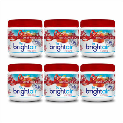 Picture of Bright Air Solid Air Freshener and Odor Eliminator, Winter Apple and Spice Scent, 14 Oz Each, 6 Pack
