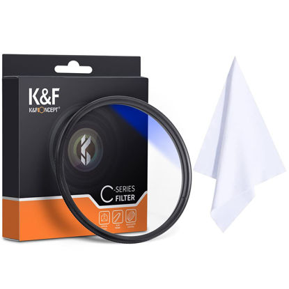 Picture of K&F Concept 46mm Polarizer Filter, CPL Polarizing Filter, Reduce Glare/Better Contrast/Ultra-Slim, for Camera Lens + Cleaning Cloth