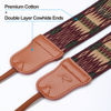 Picture of Padwa Lifestyle Vintage Camera Strap - 2" Wide Woven Embroidered Floral Pattern Shoulder Neck Camera Straps for Photographers，Great Gift for Men & Women Photographers