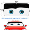Picture of Car Windshield Sun Shade, Car Sun Shade Funny Car Eyes Sun Visor for Car Windshield, Wear-Resistant Black Tape, Foldable 59‘’x27.5‘’/63''x31.5''