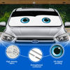 Picture of Car Windshield Sun Shade, Car Sun Shade Funny Car Eyes Sun Visor for Car Windshield, Wear-Resistant Black Tape, Foldable 59‘’x27.5‘’/63''x31.5''