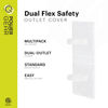 Picture of Power Gear Flexible Outlet Covers Baby Proofing Child Proof Plug Covers for Electrical Outlets Easy Install Outlet Plug Covers UL Listed Shock Prevention Clear 74749 30 Count