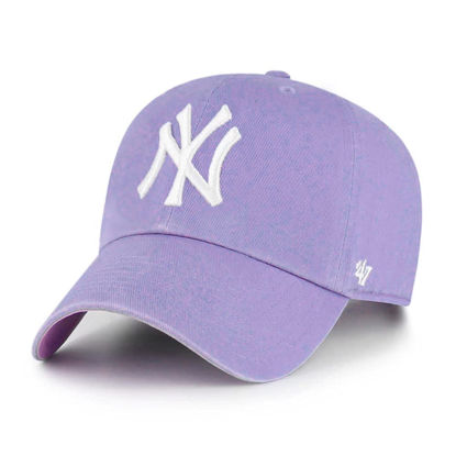 Picture of '47 MLB New York Yankees Ball Park Clean Up Adjustable Hat, Adult One Size Fits All (New York Yankees Lavender Pink)