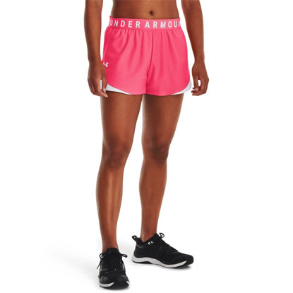 Picture of Under Armour womens Play Up 3.0 Shorts , (683) Pink Shock / White / White , Small