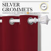 Picture of NICETOWN Burgundy Red Blackout Draperies Curtains - Pair of Grommet Top Thermal Insulated Blackout Decorative Curtains for Thanksgiving Day & Christmas Decor(55 inches Wide by 90 inches Long)