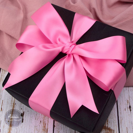 GetUSCart- Ribbli Hot Pink Double Faced Satin Ribbon,1-1/2” x ...