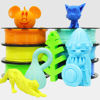 Picture of 1.75mm 3D PLA Blue Filament 6 in 1 Bundle: Yellow, Light Orange, Sky Blue, Sapphire Blue, Cyan, Lime Green; 6 Bright Colors Packed, Each 250g, 6 Spools Packed, Total 1.5Kg 3D Printing Material MIKA3D