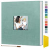 Picture of 60 Pages Photo Album, Self Adhesive Scrapbook for 4x6-10x12 Picture, Linen Cover DIY Memory Album for Guest Book Wedding Baby Christmas Gift, with Scraping Plate and Metallic Pen
