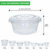 Picture of Galashield [100 Sets] 3.25 oz Small Plastic Containers with Lids, Jello Shot Cups with Lids, Disposable Portion Cups, Condiment Containers with Lids, Souffle Cups for Sauce and Dressing