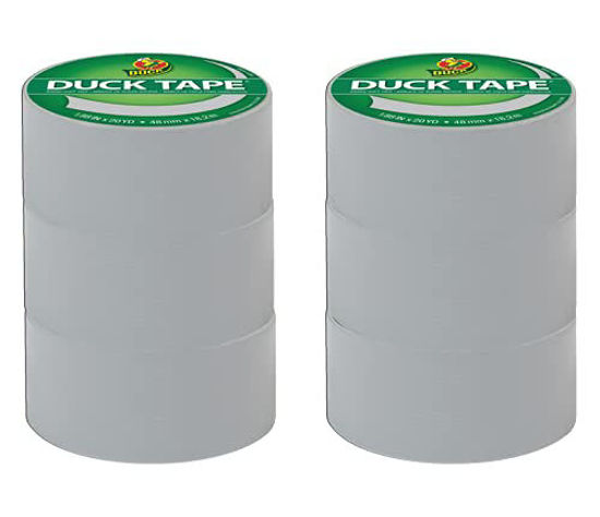 Picture of Duck Brand 285226_C Duck Color Duct Tape, 6-Roll, Dove Grey, 6 Rolls