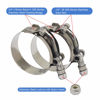 Picture of Roadformer 1.25" T-Bolt Hose Clamp - Working Range 36mm - 41mm for 1.25" Hose ID, Stainless Steel Bolt, Stainless Steel Band Floating Bridge and Nylon Insert Locknut (36mm - 41mm, 2 pack)