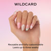 Picture of Glamnetic Press On Nails - Wild Card | Opaque UV Finish Short Pointed Almond Shape, Reusable Pastel Nails in 12 Sizes - 24 Nail Kit with Glue