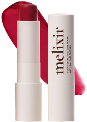 Picture of Melixir Vegan Lip Butter #15 Dirty Pink(Tinted) (+11 more colors), Bee Free, Petrolatum Free, Deep Nourishing Plant-Based Vegan Chapstick, Vegan Lip Balm for Dry, Cracked and Chapped Lips, Moisturizing Lip Care Gift