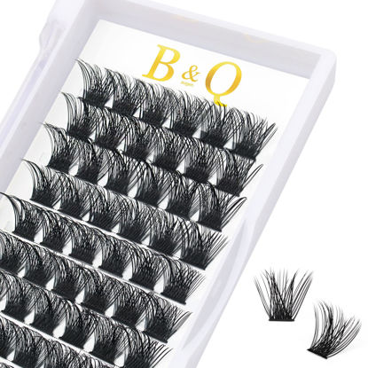 Picture of D Curl 14mm DIY Eyelash Extensions C D Curl B&Q LASH Mega Volume Eyelash Extensions Individual Lashes DIY at Home 72 Clusters Lashes (NM-D-14mm)