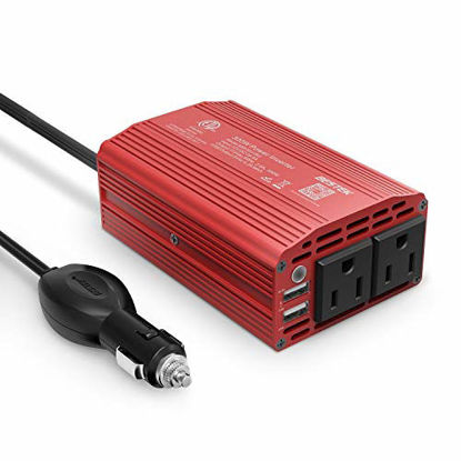 Picture of BESTEK 300W Power Inverter DC 12V to 110V AC Car Inverter with 4.2A Dual USB Car Adapter