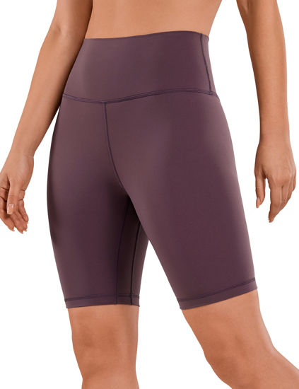GetUSCart- CRZ YOGA Women's Naked Feeling Biker Shorts - 8 Inches High  Waisted Yoga Workout Gym Running Spandex Shorts Arctic Plum Large