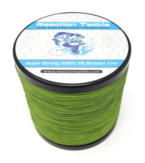 GetUSCart- Reaction Tackle Braided Fishing Line NO Fade Low Vis Green 50LB  300yd