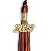 Picture of Endea Graduation Mixed Double Color Tassel with Gold Date Drop (Black/Orange, 2023)