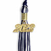 Picture of Endea Graduation Mixed Double Color Tassel with Gold Date Drop (Navy Blue/White, 2022)