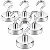 Picture of Neosmuk Magnetic Hooks, Heavy Duty Earth Magnets with Hook for Refrigerator, Extra Strong Cruise Hook for Hanging, Magnetic Hanger for Curtain, Grill(Pack of 6)