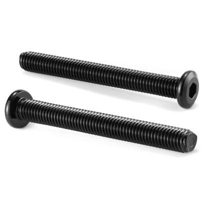 Picture of M6 x 70mm 10Pcs Flat Head Hex Socket Cap Screws Bolts, 304 Stainless Steel 18-8, Full Thread, Black Oxide by SG TZH (with Hex Spanner)