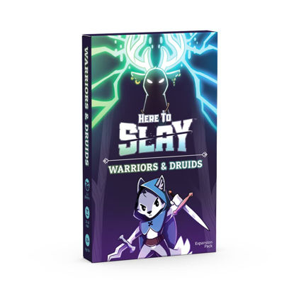 Picture of Unstable Games - Here to Slay: Warriors & Druids Expansion Pack - Strategic role playing card game for kids, teens, & adults - 2-6 players, Ages 10+ - Brutal and adorable - Great for family game night