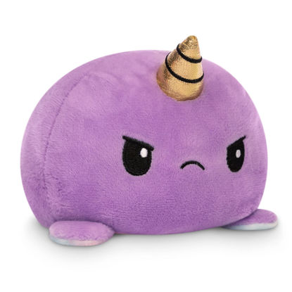 Picture of TeeTurtle - The Original Reversible Narwhal Plushie - Purple Tie Dye - Cute Sensory Fidget Stuffed Animals That Show Your Mood